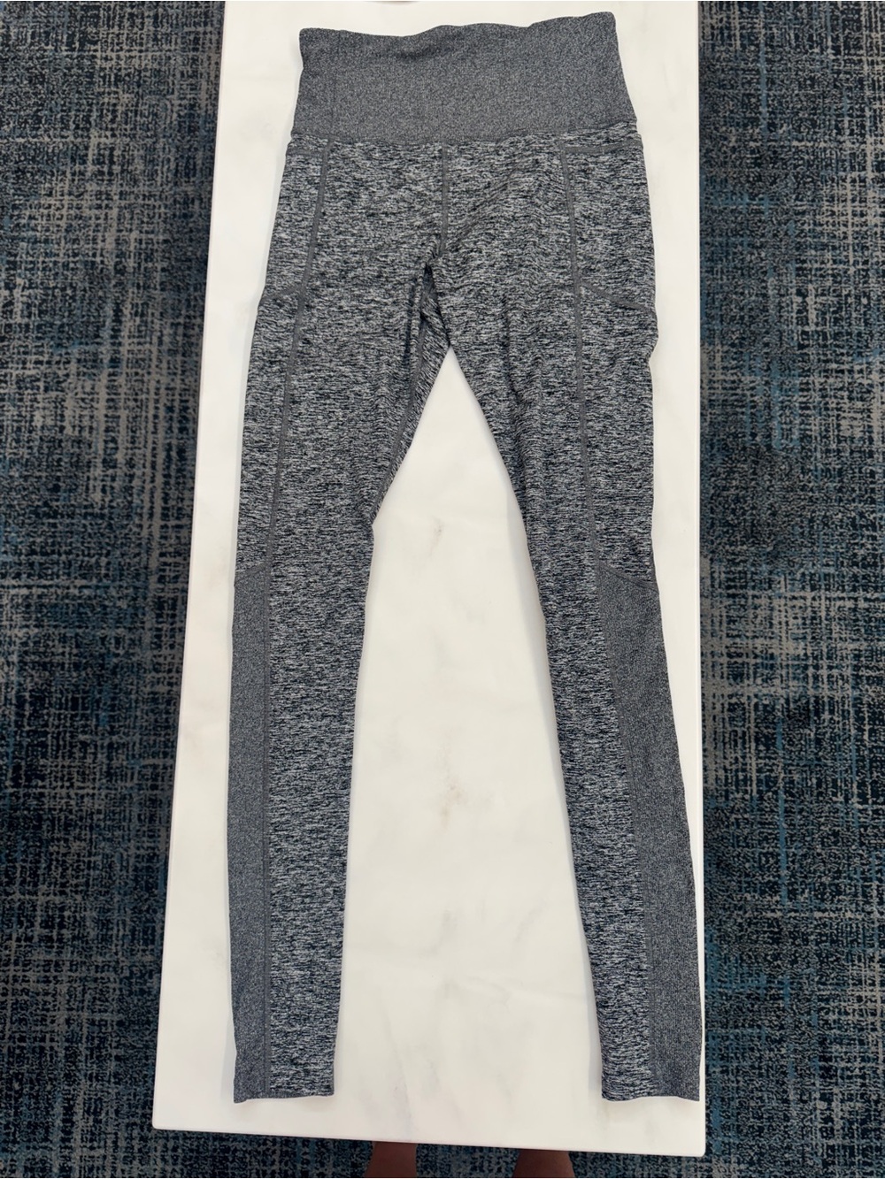 Athleta Heel Tight High-Waist Gray Marled Leggings - S